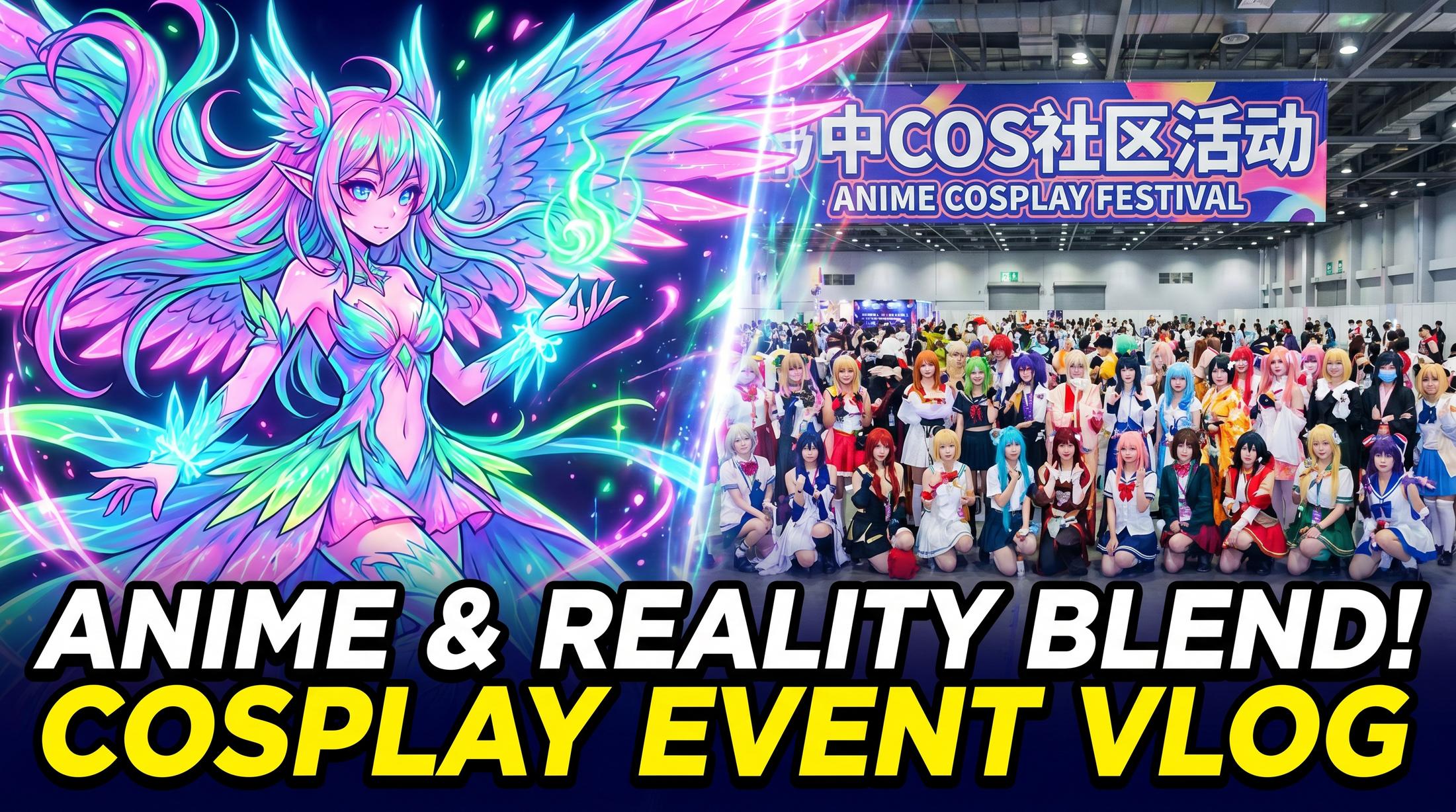 高中学生妹二次元：漫展Cosplay活动合影